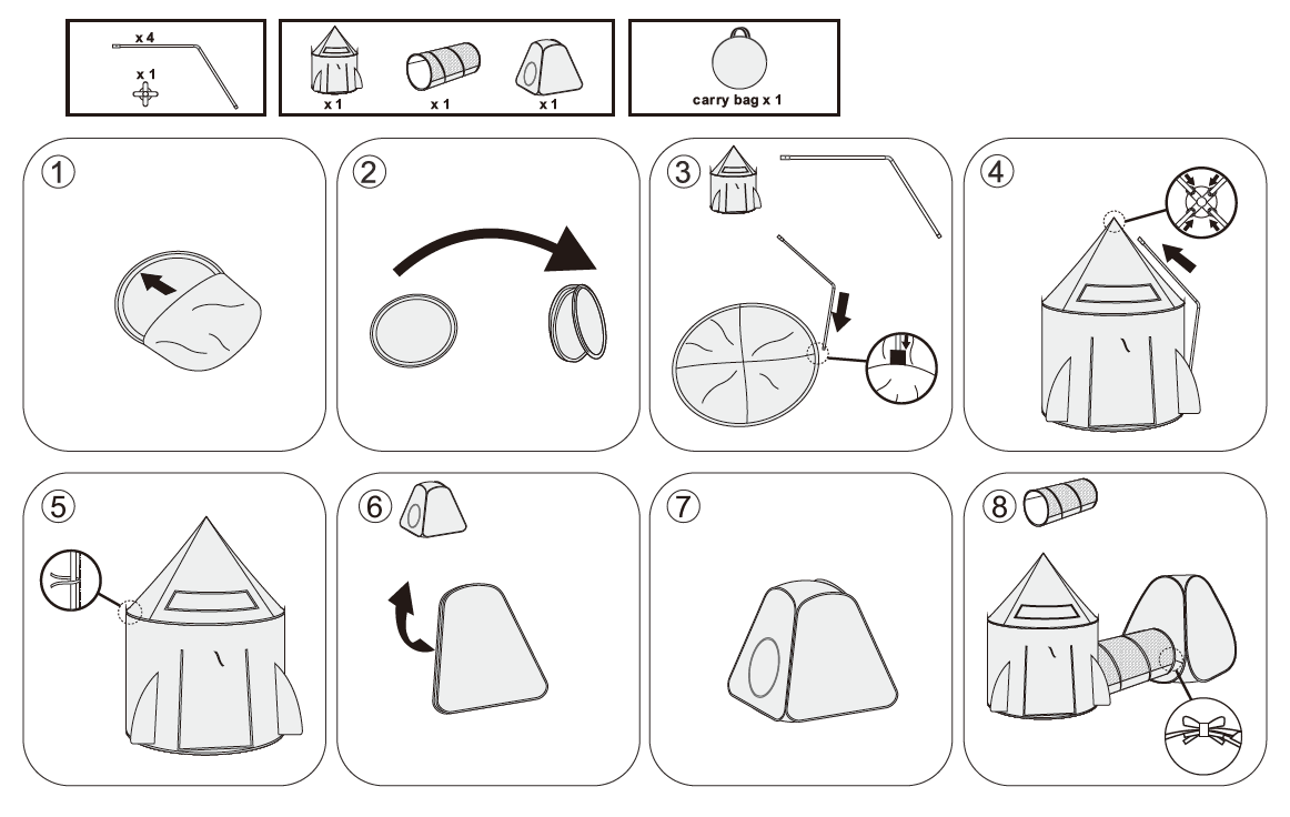 Rocket Ship Kids Tent. image 7